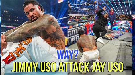 Way Jimmy Uso Attack Jay Uso On Summerslam Real Reason Way Jimmy Uso