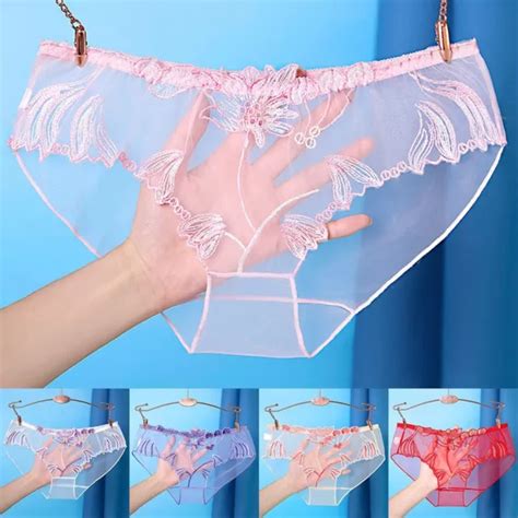 Femme Pur Culotte Slip Ultra Fin Dentelle Sous V Tement Transparent Lingerie Eur Picclick Fr