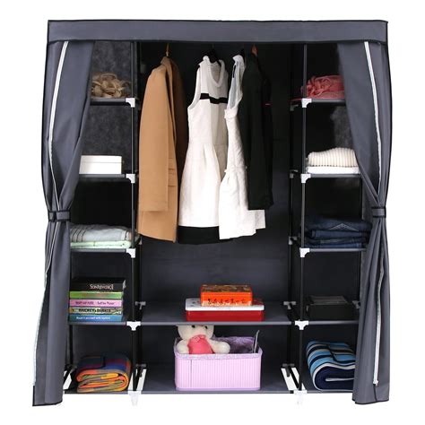 SONGMICS XXL Armoire de Rangement Penderie Dressing en Tissu intissé