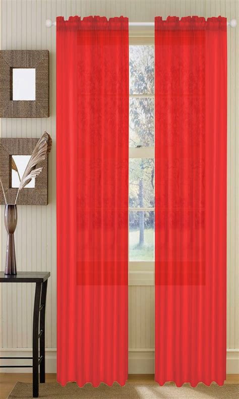 Sheer Red Curtains In Furniture Ideas Deltaangelgroup Furniture