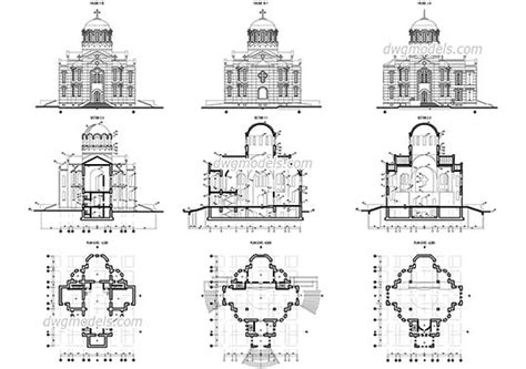 temples  churches  dwg models  cad blocks