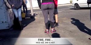 Sexy Fit Girl With Round Ass In Tight Grey Spandex Tnaflix