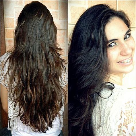 Corte Em V Repicado - Corte em V repicado | Cabelo longo repicado em v, Cortes de cabelo ...