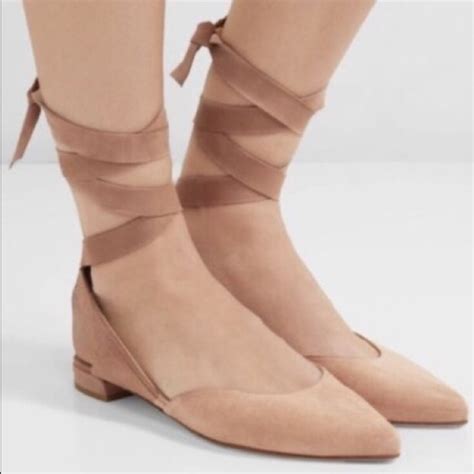 Stuart Weitzman Shoes Nwot Stuart Weitzman Supersonic Naked Suede Tan Neutral Camel Flat
