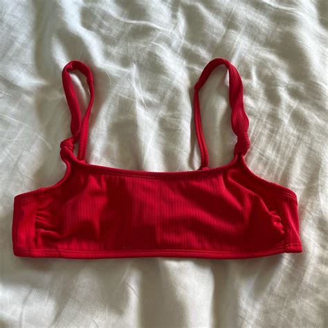 Red Bikini Top From Target Pads Removed Depop