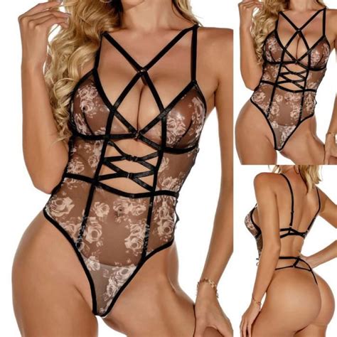 Soutien Gorge Femmes Sans Fil Sous Vêtements Sexy G String Jarretière Ensemble Lingerie Noire