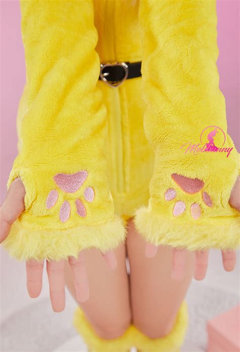 Plus Size Halloween Plush Hooded Romper And Socks Pm Derivative Sexy Lingerie Bodysuit Top