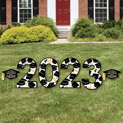 Big Dot of Happiness Hello College 2023 Graduation Party Yard Signs ...