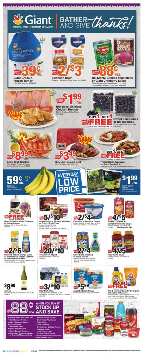 Giant Food Ad Circular - 11/06 - 11/12/2020 | Rabato
