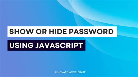 Show Or Hide Password Using Javascript Invezza Technologies