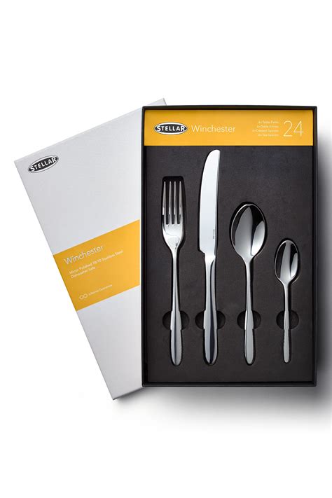 Buy Stellar Silver Winchester 24 Piece Cutlery Set From The Next Uk