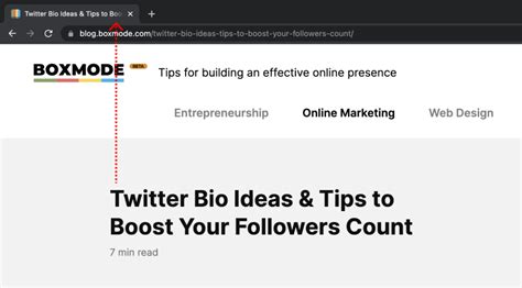 website title boxmode