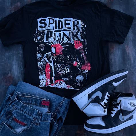 Spiderman Spiderpunk Shirt From Hot Topic Hottopic Depop