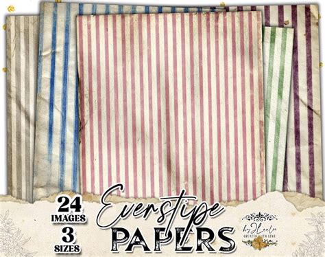 Everstripe Papers Vintage Striped Printable Backgrounds Aged Paper