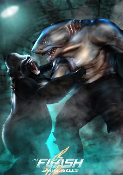 King Shark Battles Gorilla Grodd By Salman Almohammadi On Deviantart