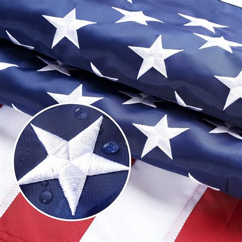 Flagolden American Flag 4'x6', Embroidered Stars, Sewn Stripes, Durable
