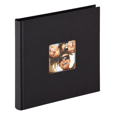 Mindre Fotoalbum Med 30 Sorte Sider 18x18 Cm Sort Fotoalbum Fun