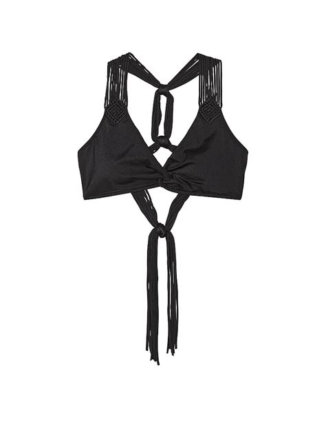 Buy VS Archives Swim Macrame Fringe Bralette Bikini Top Order Bikini Top Online