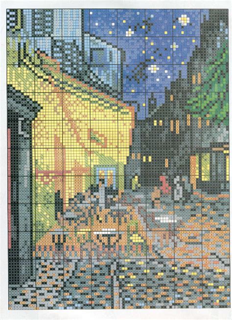 Van Gogh Cafe At Night Free Cross Stitch Pattern Artofit