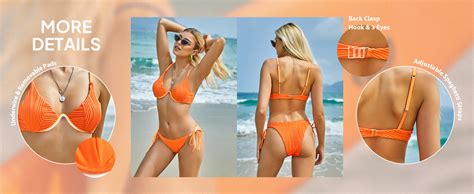 Amazon Zaful Bikini Set For Women Back Clasp Ribbed Two Piece Swimsuit Cute High Leg