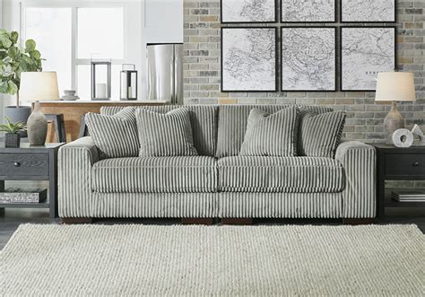 Lindyn Fog 2pc RAF Sofa Chaise Sectional Lexington Overstock Warehouse