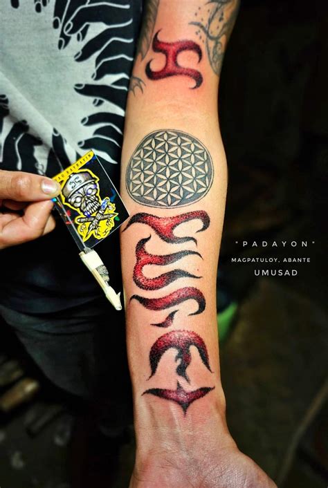 baybayin tattoo filipino traditional tattoo handpoke kapadayon