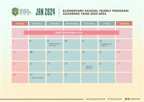 Elementary Calendar | Nassa School