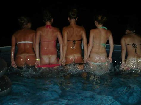 Showing Off In The Pool Porn Photo