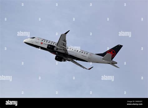 Embraer Erj 175 Air Canada C Frqn Taking Off From Montreal Airport Yul