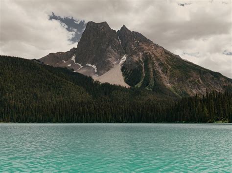 Mountain Lake Landscape Clouds Trees 4k Wallpaper | TOPpng