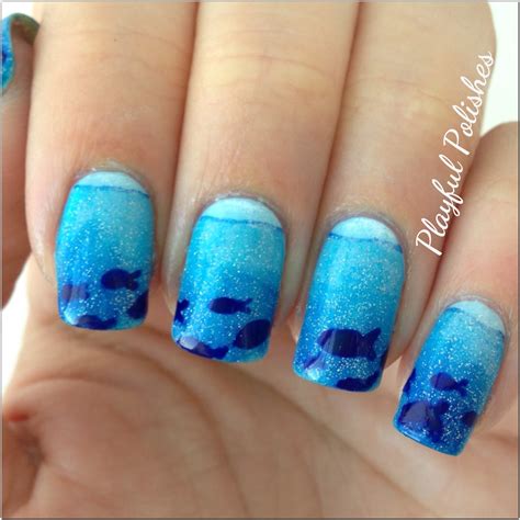 Playful Polishes: JUNE NAIL ART CHALLENGE: OCEAN NAILS