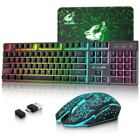 Combo de teclado y ratón inalámbricos para juegos SHARK