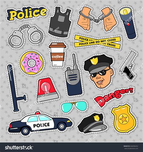 Police Doodle Over 5852 Royalty Free Licensable Stock Vectors