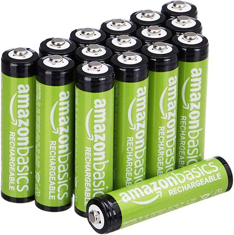 Amazon Basics Batterie Ricaricabili AAA Confezione Da 16 800 MAh