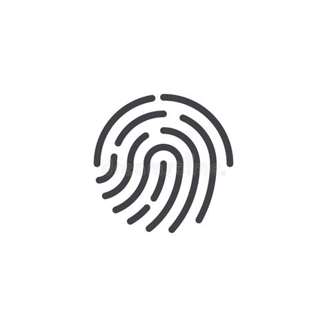 Vector Fingerprint Icon Color Fingerprint Symbol Shape Biometric