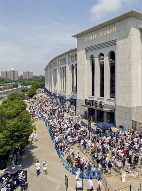 people waiting  enter yankee stadium editorial stock image image