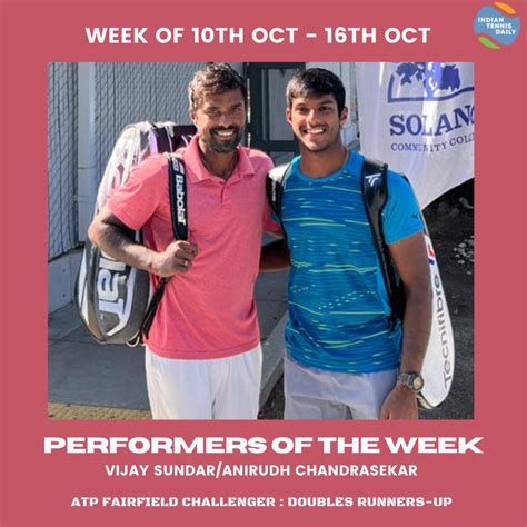 Indian Tennis Daily ITD On Twitter PERFORMERS OF THE WEEK 10th