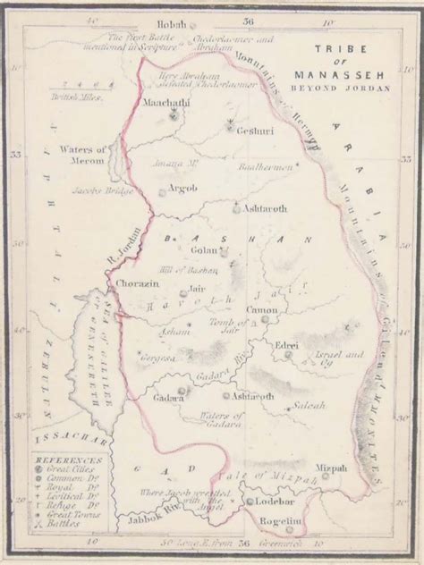 Tribe Of Manasseh 1840 Maps Antico Gallery