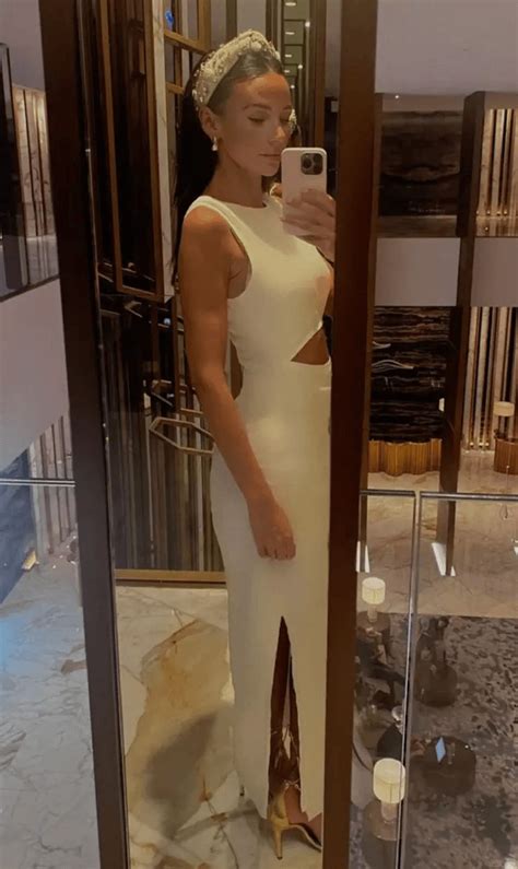 A Glam Dubai Trip Features Michelle Keegan Strutting In A Tiny White Bikini With Hourglass Curves