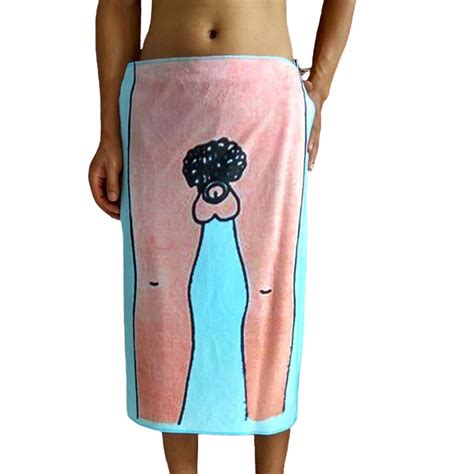 Naked Bath Towel Creative Personality Bath Towel Spoof Adult Dick