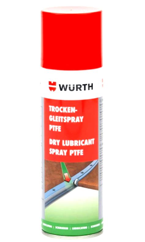 Liquid Wuerth Dry Ptfe Lubricant Spray For Industrial Packaging Size