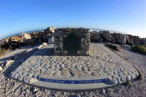 Marker Of Dividing Line Of Two Oceans Cape Agulhas
