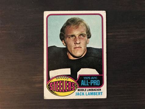 Lot - 1976 Topps Football # 220 Jack Lambert Rookie Card - VG