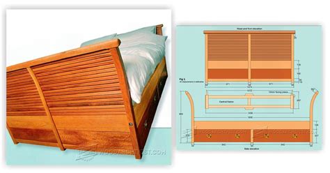 Sleigh Bed Plans • WoodArchivist