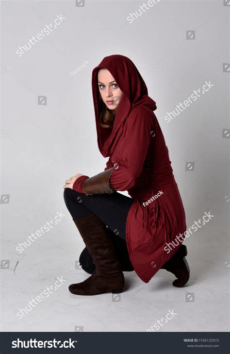 Full Length Portrait Brunette Girl Wearing Stock Photo 1556125973 Shutterstock