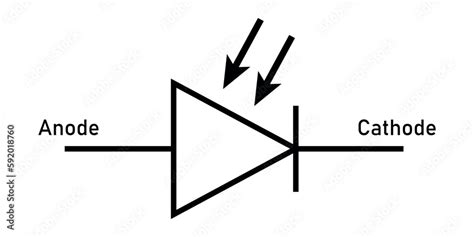 Symbolic Representation Of Photodiode Symbol Vector Illustration