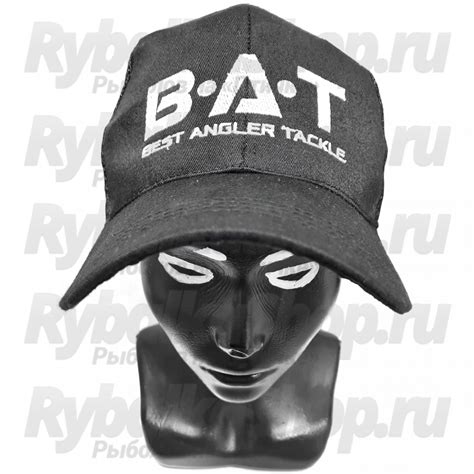 Кепка BAT черная сетка, вышивка белая