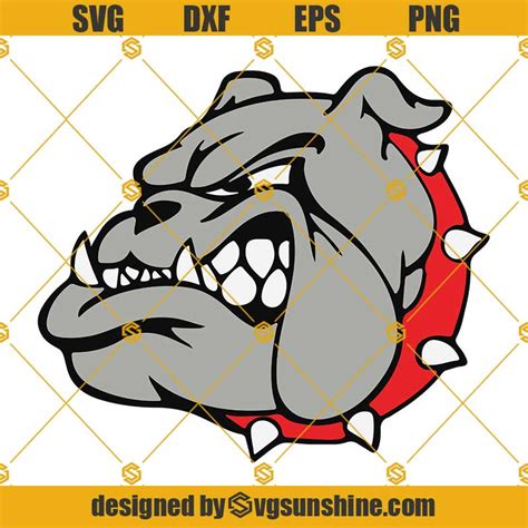 Bulldog SVG Cricut Silhouette, Bulldog Head SVG, Georgia Bulldog SVG