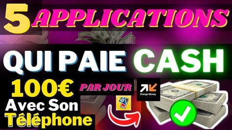 5 Meilleurs APPLICATIONS Pour GAGNER de L ARGENT avec son TÉLÉPHONE