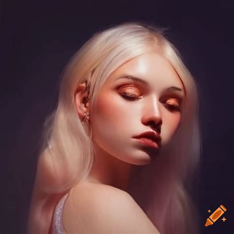 Sick Very Thin Blonde Girl With Anorexia Nervosa On Craiyon